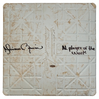 2011 Mariano Rivera Signed Game Used Base From Yankee Stadium Used During 9/25/11 Game Vs. Red Sox (MLB Authenticated/JSA/Steiner)